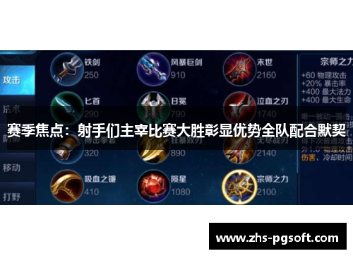赛季焦点：射手们主宰比赛大胜彰显优势全队配合默契