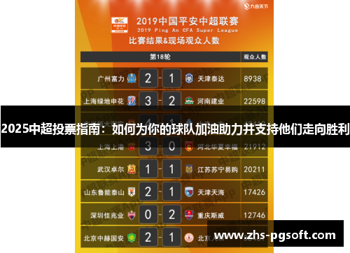 2025中超投票指南：如何为你的球队加油助力并支持他们走向胜利
