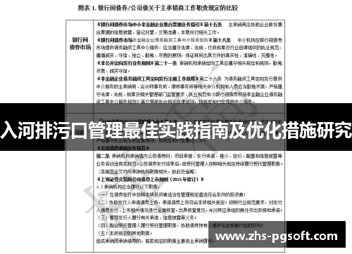 入河排污口管理最佳实践指南及优化措施研究